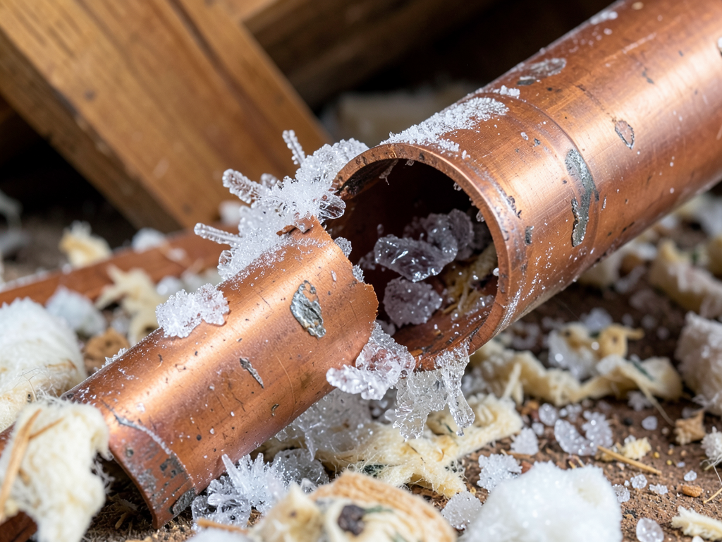 The risks of running plumbing through an unheated attic in the Historic East Side